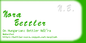 nora bettler business card